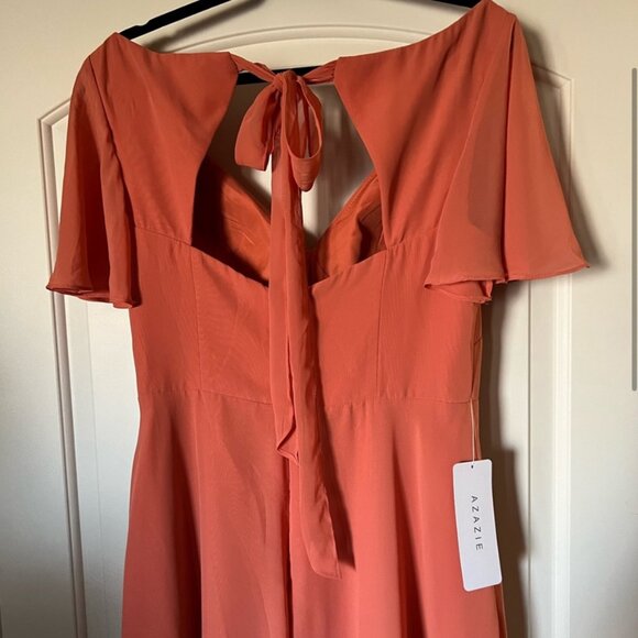 This is a Women's Azazie Coral dress. - Picture 5 of 6